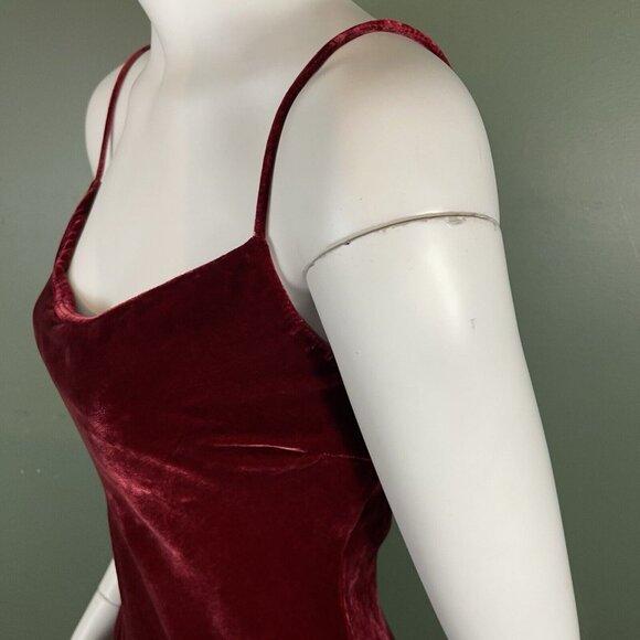 Zara Velvet Burgundy Red Slip Midi Dress Size Small - Holiday Party Christmas - Picture 7 of 13